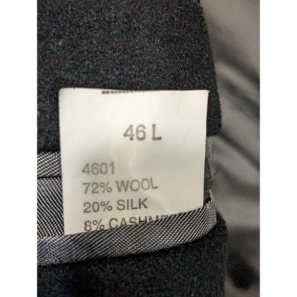 Bachrach Mens Black‎ FORMAL WEDDING Jacket Coat 46L  Aprox Wool Silk Cashmere - Picture 4 of 5